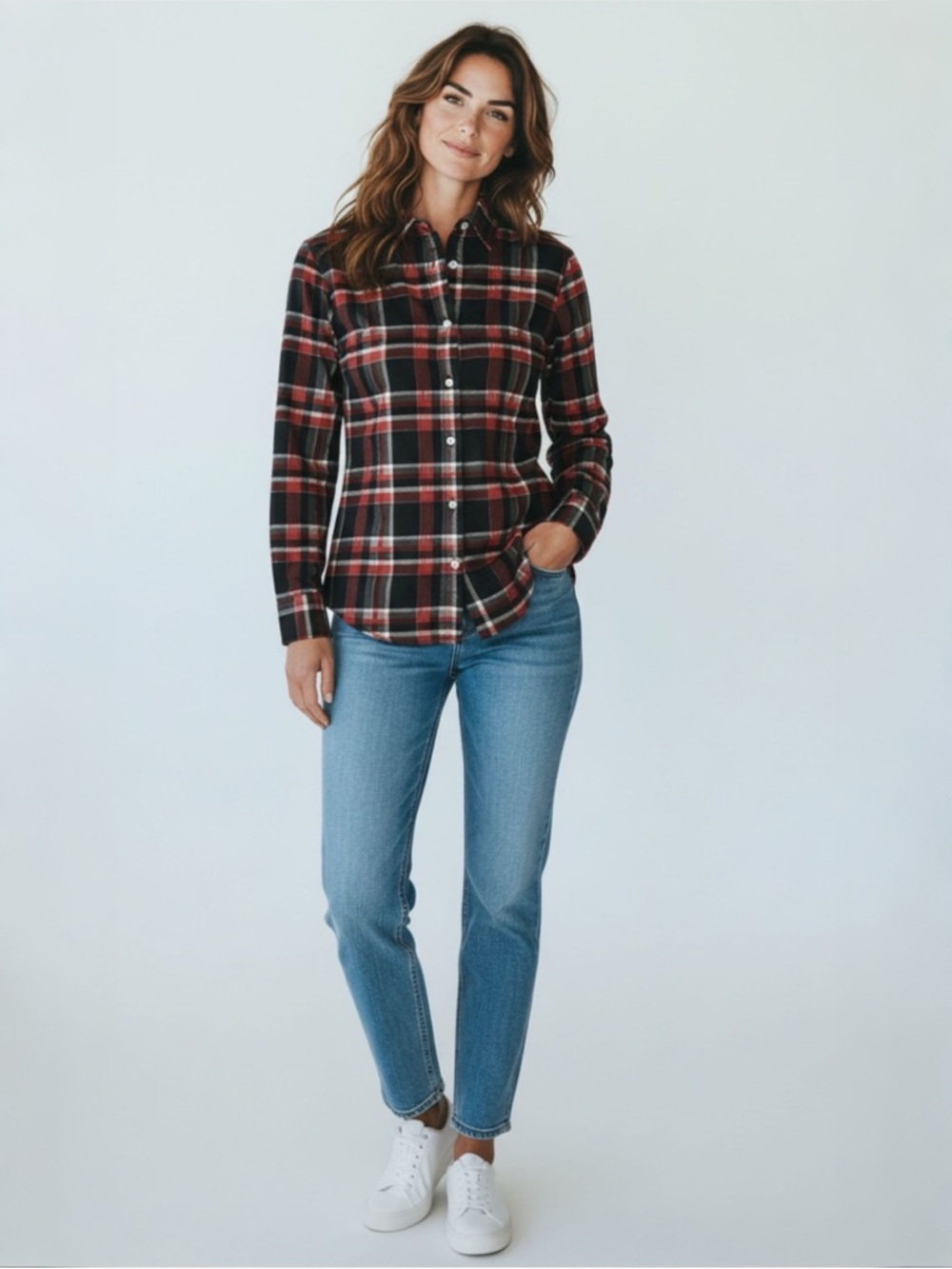 ✨ Burberry Women’s Plaid Button-Down Shirt (Gently used - Excellent Condition) ✨